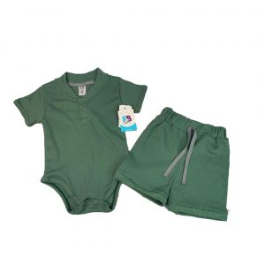 Mameluco verde pantaloneta