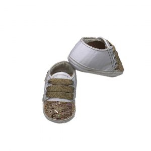 tenis coco blanco dorado bebe